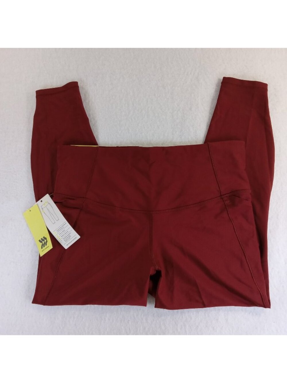 All in Motion Effortless Support XL Maroon High Rise 7/8 Leggings Pocketed